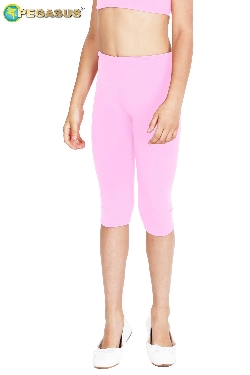 LEGGINS DANZA IN LYCRA TRE QUARTI ROSA BAMBINA